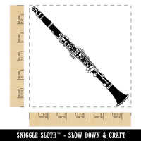 Clarinet Woodwind Musical Instrument Square Rubber Stamp for Stamping Crafting