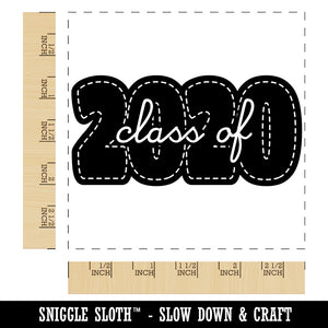 Class of 2020 Bold Year Graduate Graduation School College Square Rubber Stamp for Stamping Crafting