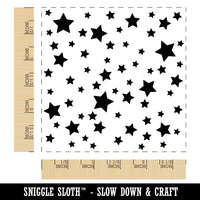 Cluster of Stars Square Rubber Stamp for Stamping Crafting