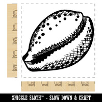 Cyprae Tigris Cowrie Hashmark Shaded Shell Beach Seashell Square Rubber Stamp for Stamping Crafting