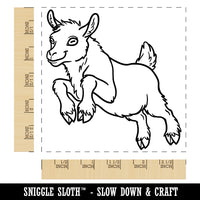 Jumping Baby Goat Square Rubber Stamp for Stamping Crafting