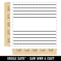 Music Staff Lines Only Treble and Bass Clef Square Rubber Stamp for Stamping Crafting