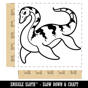 Nessie the Loch Ness Monster Swimming Square Rubber Stamp for Stamping Crafting