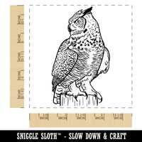 Regal Great Horned Owl Square Rubber Stamp for Stamping Crafting