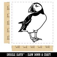 Shy Puffin Bird Square Rubber Stamp for Stamping Crafting