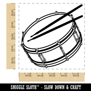 Snare Drum Percussion Musical Instrument Square Rubber Stamp for Stamping Crafting