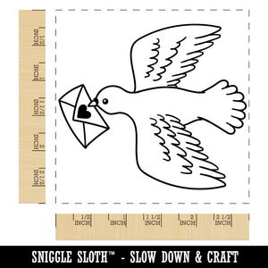 Messenger Bird Dove Pigeon Anniversary Valentine's Day Square Rubber Stamp for Stamping Crafting