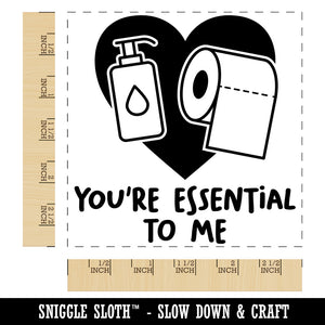 You're Essential to Me Quarantine Relationship Love Friendship Square Rubber Stamp for Stamping Crafting