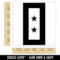 Blue Gold 2 Star Military Service Flag Square Rubber Stamp for Stamping Crafting