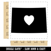 Colorado State with Heart Square Rubber Stamp for Stamping Crafting