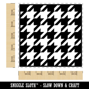 Houndstooth Pattern Block Square Rubber Stamp for Stamping Crafting