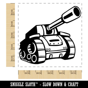 Cartoon Military Army Tank Square Rubber Stamp for Stamping Crafting