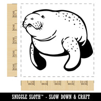 Gentle Manatee Square Rubber Stamp for Stamping Crafting