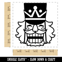 Happy Smiling Christmas Nutcracker Face Square Rubber Stamp for Stamping Crafting