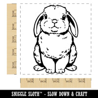 Lop Eared Bunny Rabbit Square Rubber Stamp for Stamping Crafting