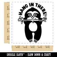 Hang in There Sweet Sloth Square Rubber Stamp for Stamping Crafting