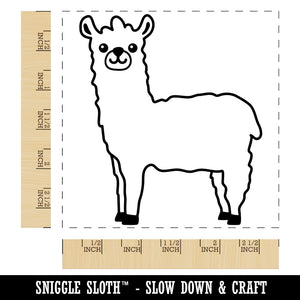 Lovely Llama Alpaca Square Rubber Stamp for Stamping Crafting