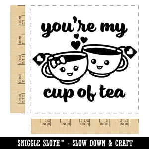 You're My Cup of Tea Love Square Rubber Stamp for Stamping Crafting