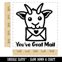 You've Got Goat Mail Square Rubber Stamp for Stamping Crafting
