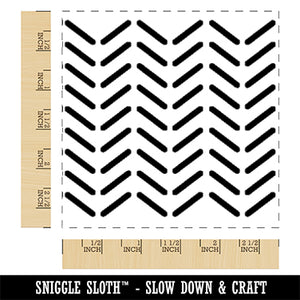 Herringbone Pattern Square Rubber Stamp for Stamping Crafting