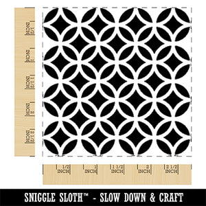 Geometric Overlapping Circles Square Rubber Stamp for Stamping Crafting