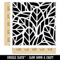 Leaves Overlapping Square Rubber Stamp for Stamping Crafting