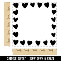 Cute Sweet Hearts Border Square Rubber Stamp for Stamping Crafting