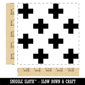 Swiss Cross Repeating Pattern Square Rubber Stamp for Stamping Crafting