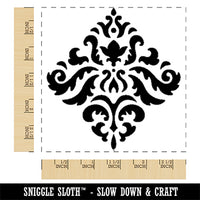 Decorative Floral Diamond Pattern Square Rubber Stamp for Stamping Crafting