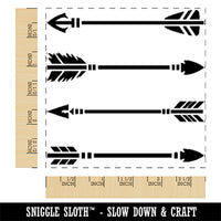 Set of Bow Arrow Pointers Square Rubber Stamp for Stamping Crafting