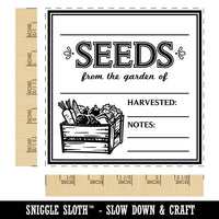 Fill-in Blank Seeds from the Garden of Vegetable Crate Square Rubber Stamp for Stamping Crafting