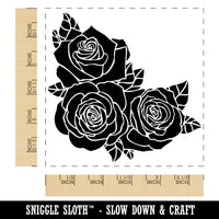 Roses Corner Frame Border Square Rubber Stamp for Stamping Crafting