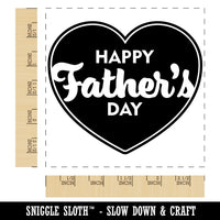 Happy Father's Day Heart Square Rubber Stamp for Stamping Crafting