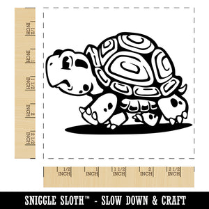 Cute Cartoon Turtle Walking Square Rubber Stamp for Stamping Crafting