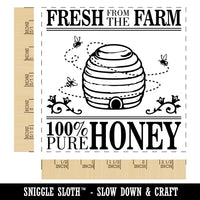 Fresh From The Farm Beehive Pure Honey Square Rubber Stamp for Stamping Crafting