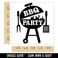 BBQ Party Grilling Square Rubber Stamp for Stamping Crafting