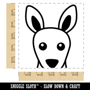 Peeking Kangaroo Square Rubber Stamp for Stamping Crafting