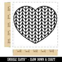 Adorable Knitted Heart Knitting Yarn Crafts Square Rubber Stamp for Stamping Crafting