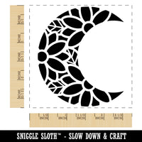 Intricate Geometric Flower Moon Square Rubber Stamp for Stamping Crafting