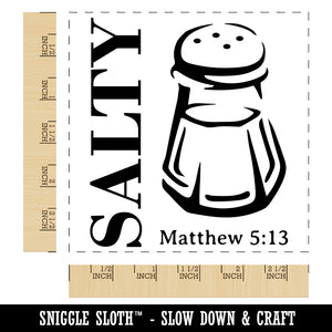 Salty Bible Verse Pun You are the Salt of the Earth Square Rubber Stamp for Stamping Crafting