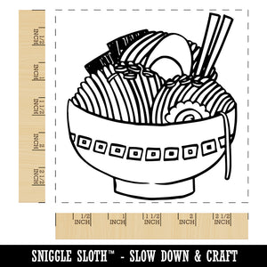 Yummy Fun Ramen Noodle Doodle Square Rubber Stamp for Stamping Crafting