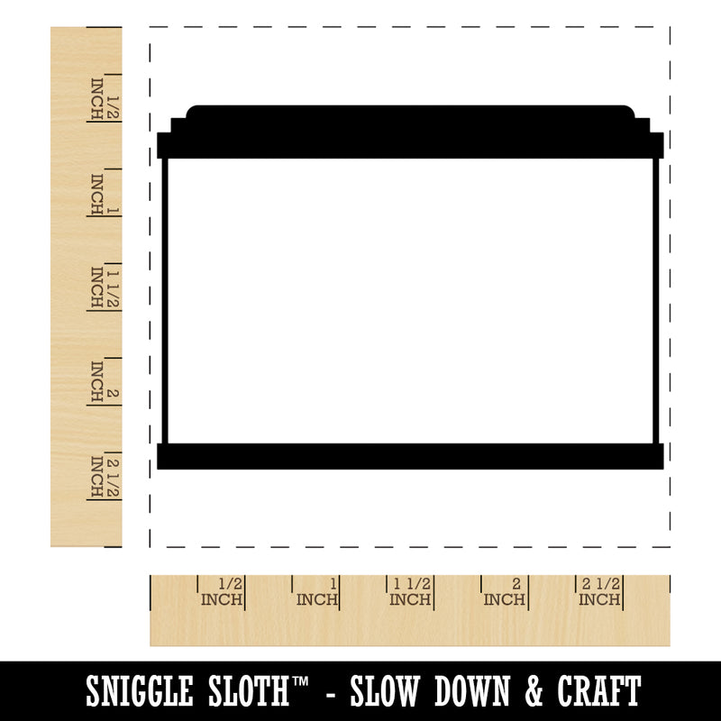 Aquarium Fish Tank Empty Square Rubber Stamp for Stamping Crafting