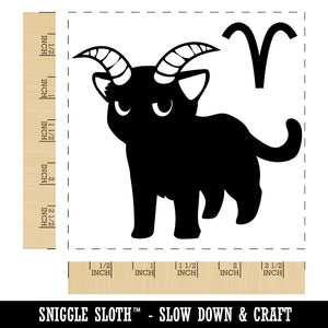 Astrological Cat Aries Horoscope Zodiac Sign Square Rubber Stamp for Stamping Crafting