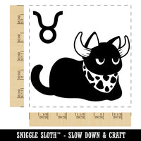 Astrological Cat Taurus Horoscope Zodiac Sign Square Rubber Stamp for Stamping Crafting