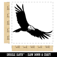 California Condor Vulture Bird Flying Square Rubber Stamp for Stamping Crafting