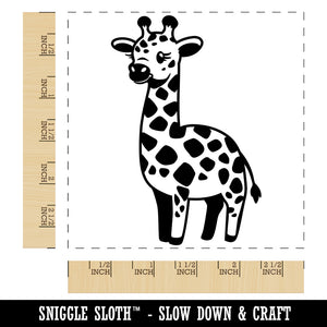 Cute Baby Giraffe Kawaii Chibi Square Rubber Stamp for Stamping Crafting