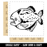 Red-Bellied Piranha Carnivorous Fish Square Rubber Stamp for Stamping Crafting