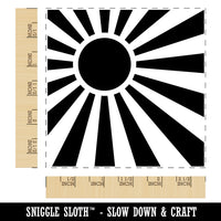 Shining Sun Rays Square Rubber Stamp for Stamping Crafting