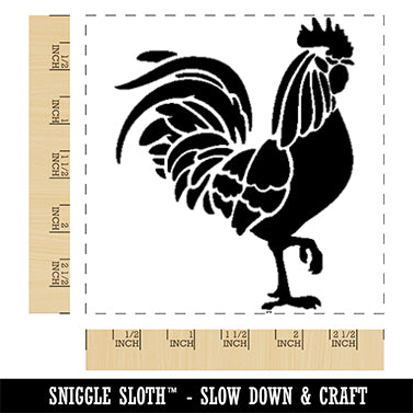 Rooster Strutting Farm Animal Chicken Square Rubber Stamp for Stamping Crafting