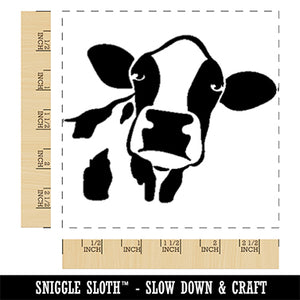 Silly Cow Face Square Rubber Stamp for Stamping Crafting